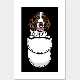 Funny English Springer Spaniel Pocket Dog Posters and Art